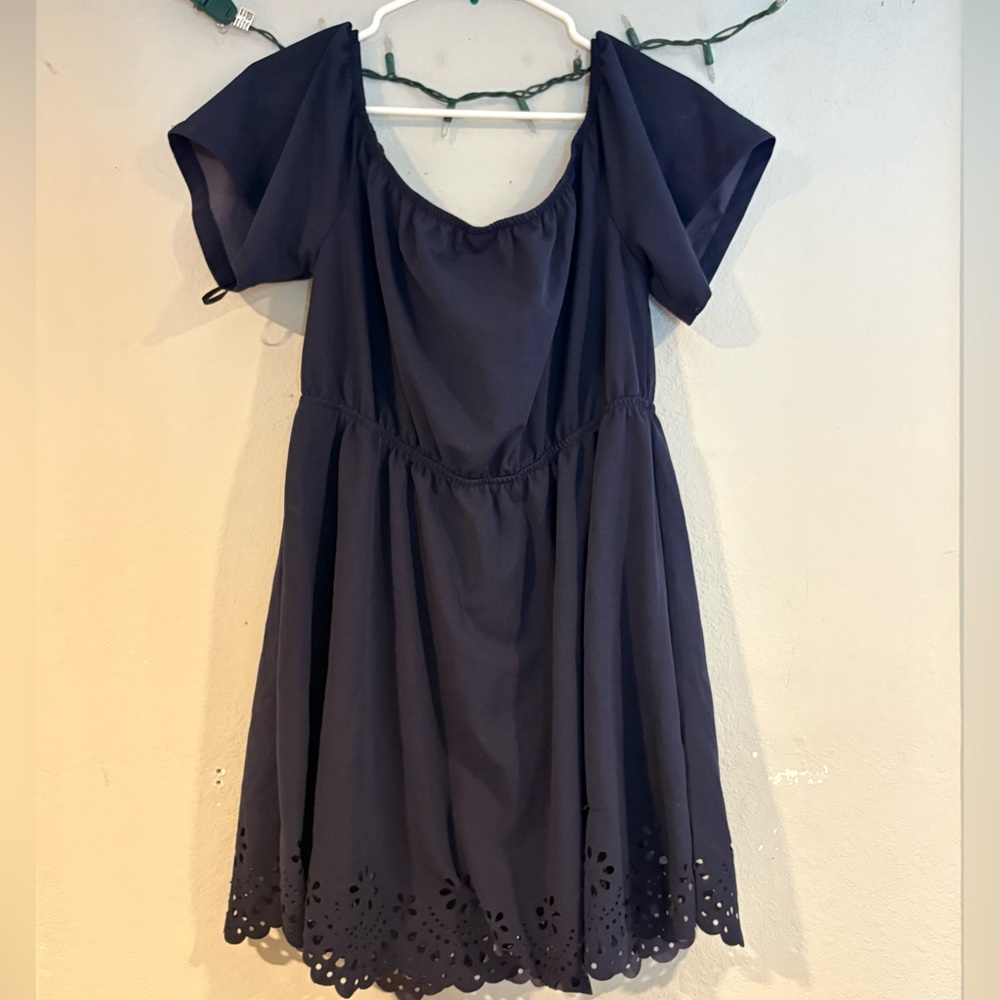 Navy Short Sleeve Dress